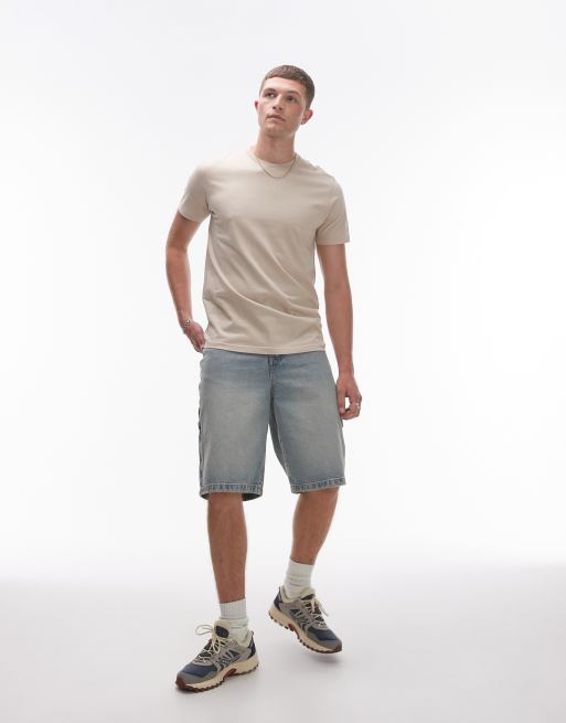 Topman - Lot de 5 t-shirts classiques - Noir, blanc, taupe, kaki et bordeaux, 4 de 4