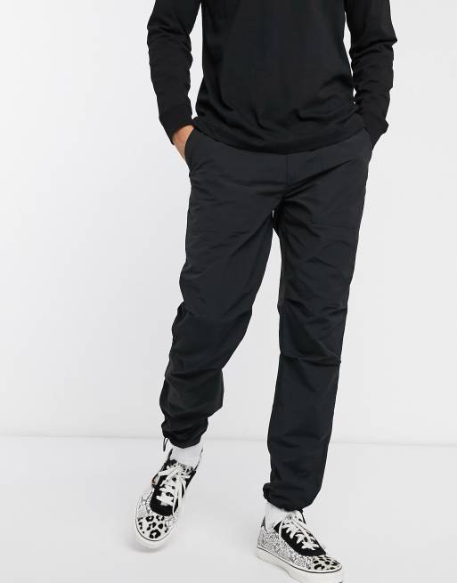 Black best sale zipper joggers