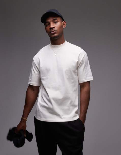 Topman – Luźny T-shirt w kolorze ecru - view 1