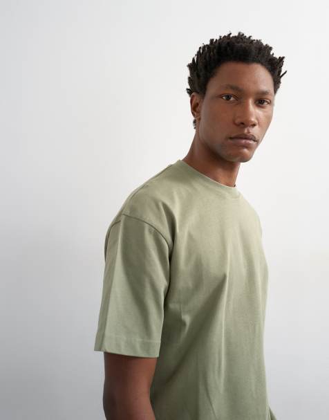 Topman – Luźny T-shirt w kolorze khaki - view 1