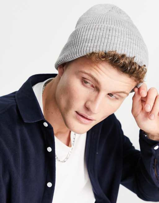 Topman - Lysegrå hue i polyesterblanding - GREY