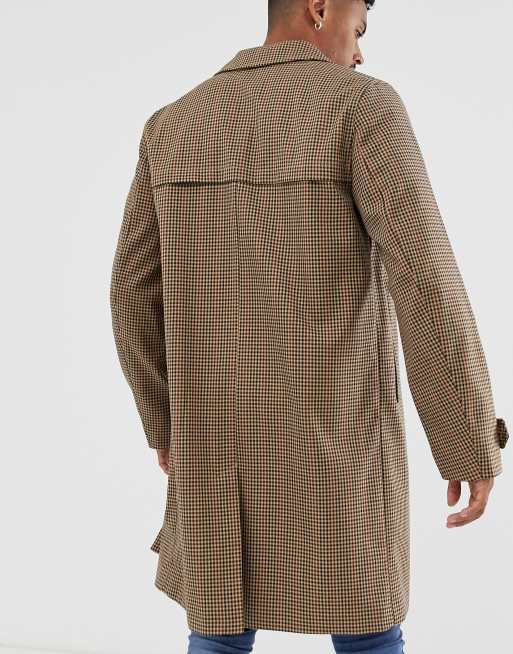 Topman check coat clearance