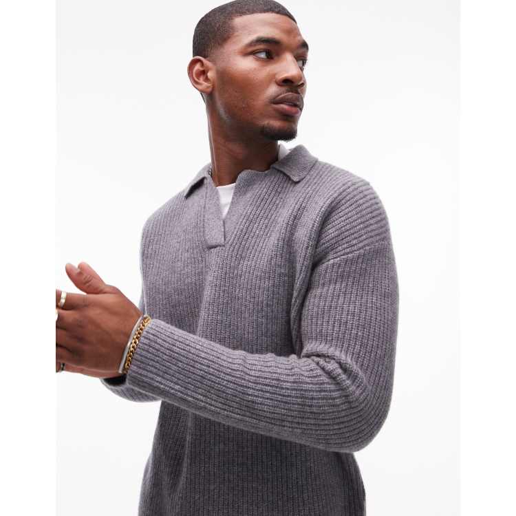 Cashmere Maglione Zip Uomo Lana Giacca Uomo Lana Cotta Maglione