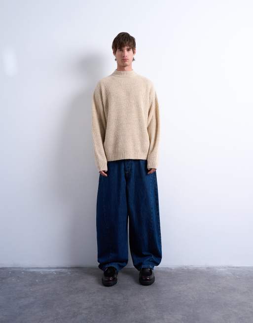 Topman - Maglione lavorato color pietra