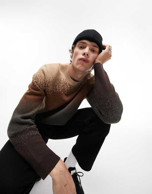 Topman - Maglione marrone sfumato, 4 di 4