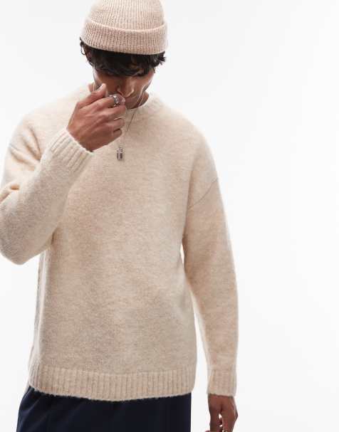 Topman - Maglione taglio comodo color avena - view 1