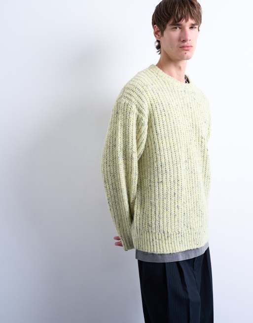 Topman - Maglione verde puntinato vestibilità comoda, 5 di 5