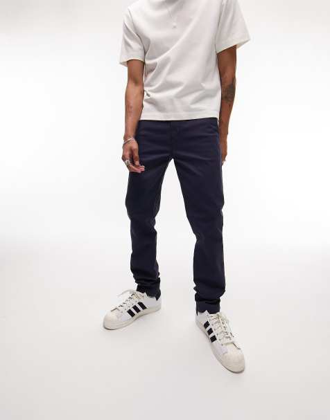 Topman - Marineblå chino-bukser i skinny fit - view 1