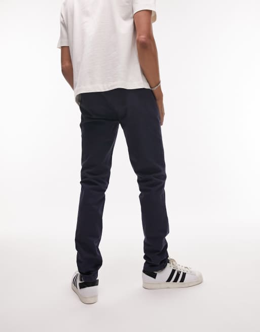 Topman - Marineblå chino-bukser i skinny fit, 2 af 4