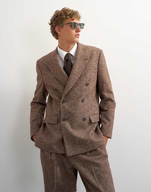 Topman – Brązowy fakturowany garnitur dwurzędowy, 3 z 3