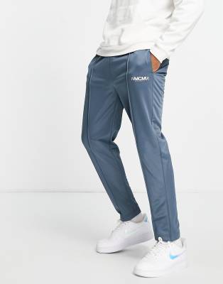 TOPMAN MCM PRINT TRACK SWEATPANTS IN BLUE - PART OF A SET-BLUES 