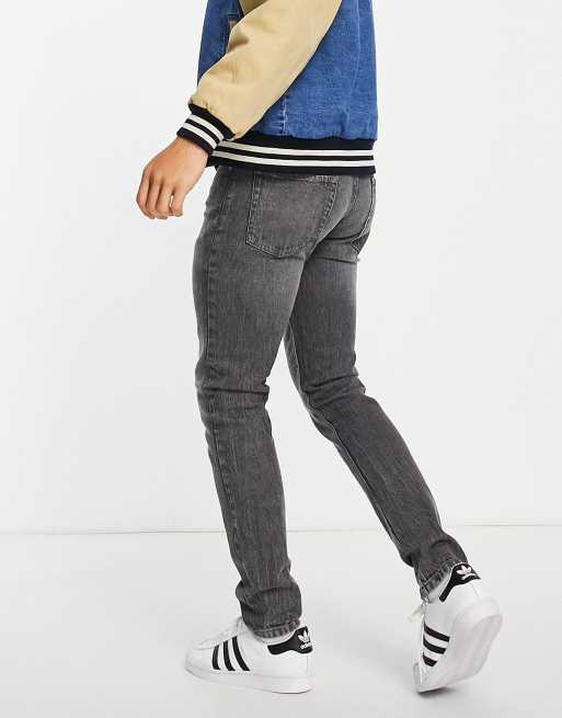 Topman - Mellemgrå skinny-jeans med stretch 