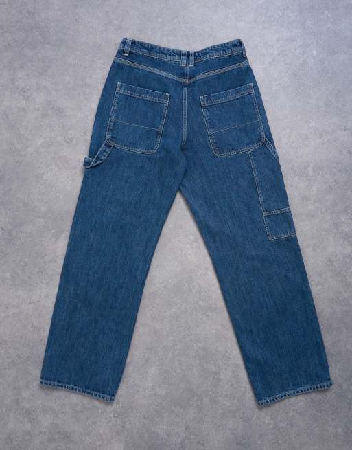Topman - Mellemvasket posede tømrer-jeans, 7 af 7