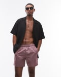 [Topman] Topman Metal swim shorts in purple W30 PURPLE