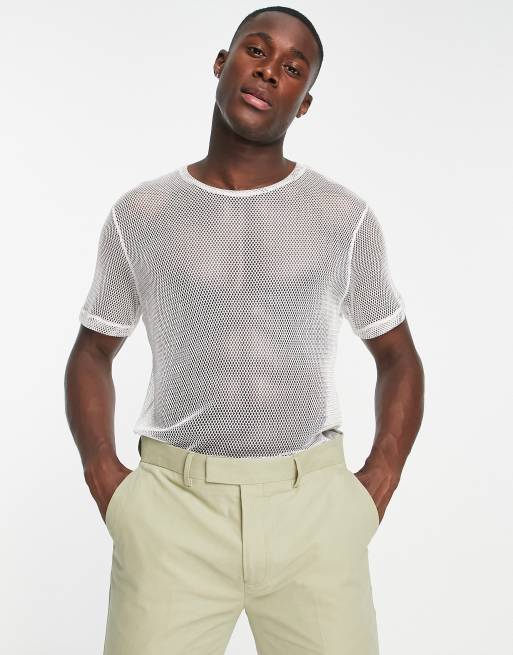 Mesh t shirt outlet white