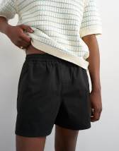 Topman micro fit short in black