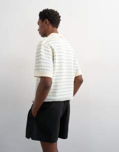 Model wearing Micro fit short in black