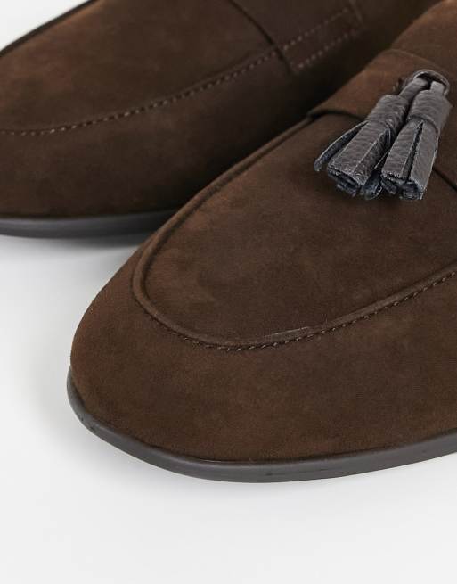 Topman - Mocassins à pampilles imitation daim - Marron, 2 de 4