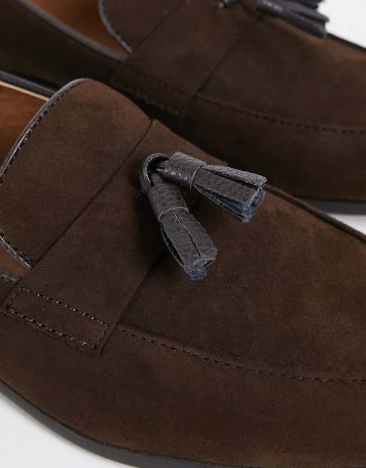 Topman - Mocassins à pampilles imitation daim - Marron, 4 de 4