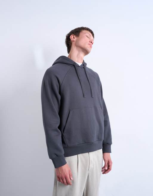 Topman – Mörkgrå huvtröja med boxig passform, 5 av 5
