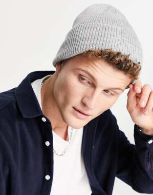 Topman – Mütze aus Polyestermix in Hellgrau – GREY