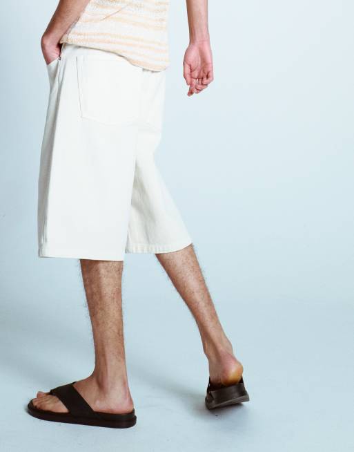 Topman – Naturfärgade shorts i tvättad twill, 3 av 5