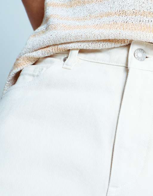 Topman – Naturfärgade shorts i tvättad twill, 4 av 5