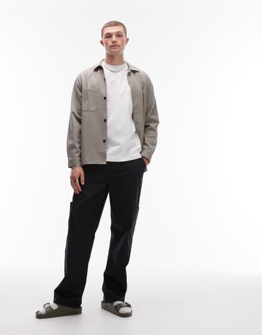 Topman – Naturvit t-shirt i classic fit med Amore-broderi, 2 av 4