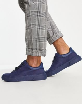 Topman navy chunky drone block trainers