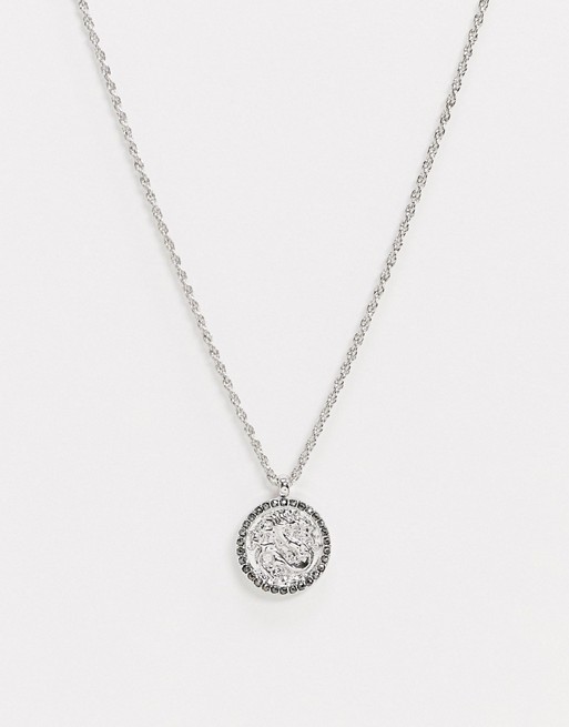 Topman neck chain with pendant in silver