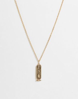 Topman necklace with beetle pendant in gold