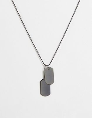 Topman necklace with dog tags in multi