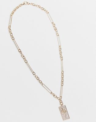 Topman necklace with snake pendant in gold
