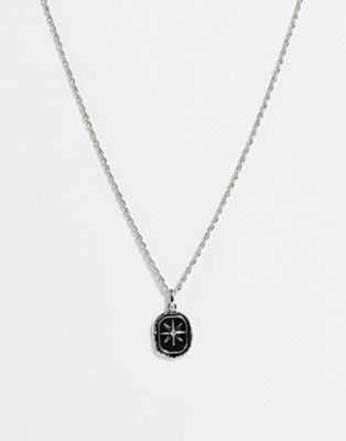 Topman necklace with star pendant in silver