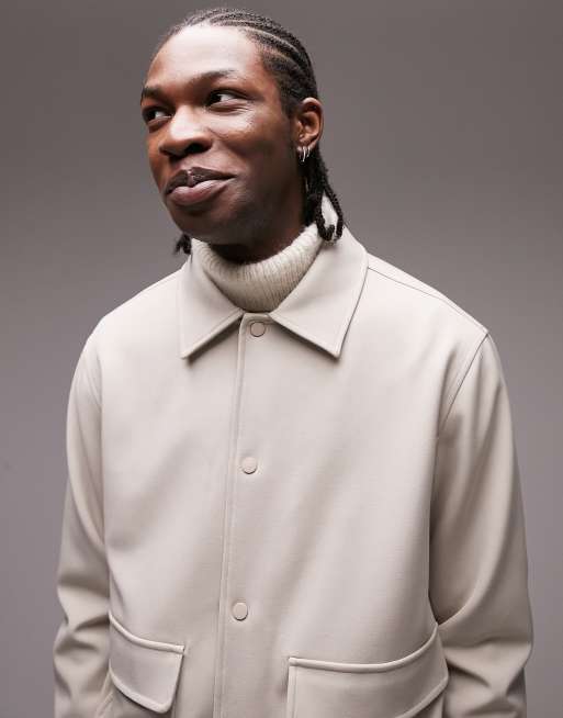 Topman - Net Harrington jack in ecru