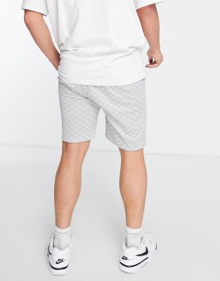 Topman - Nette shorts met ruitvormig design in grijs | ASOS