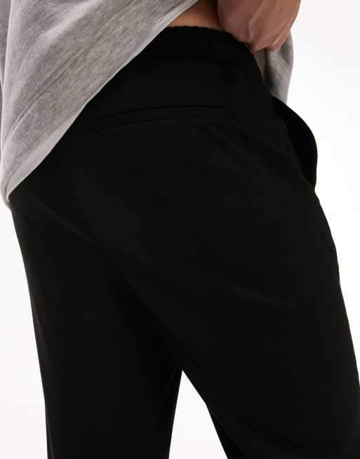 Topman - Nette skinny broek met elastische tailleband in zwart, 2 van 5