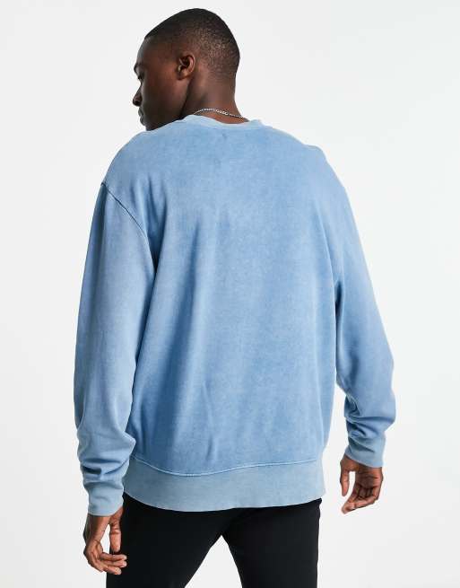 Topman – Niebieska bluza dresowa z nadrukiem „Club de Soleil”, 2 z 4