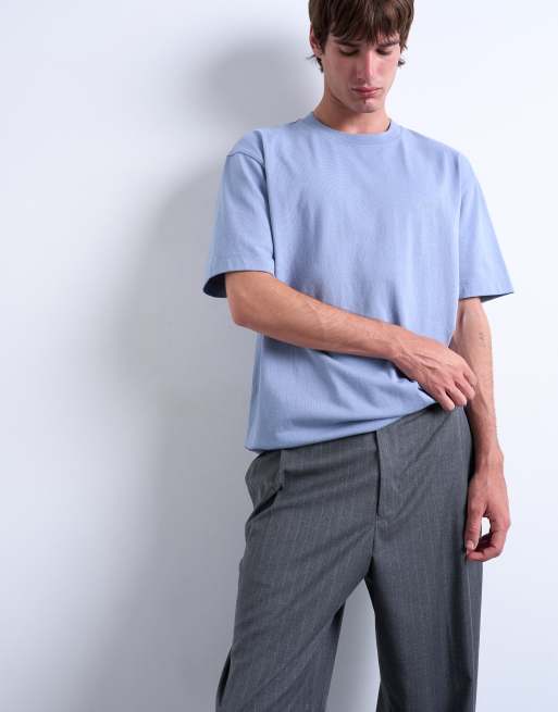 Topman – Niebieski T-shirt oversize