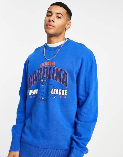 Topman North Carolina sweatshirt in blue