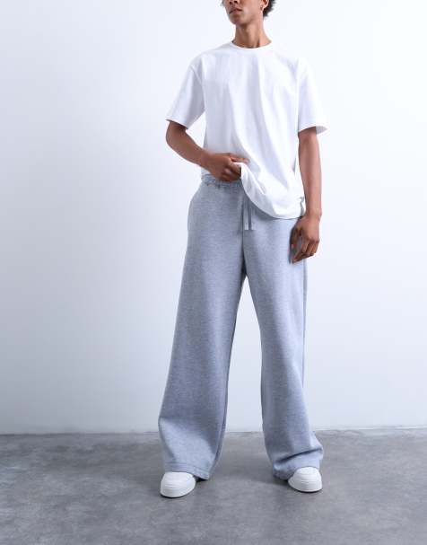 Topman baggy leg jogger in grey marl