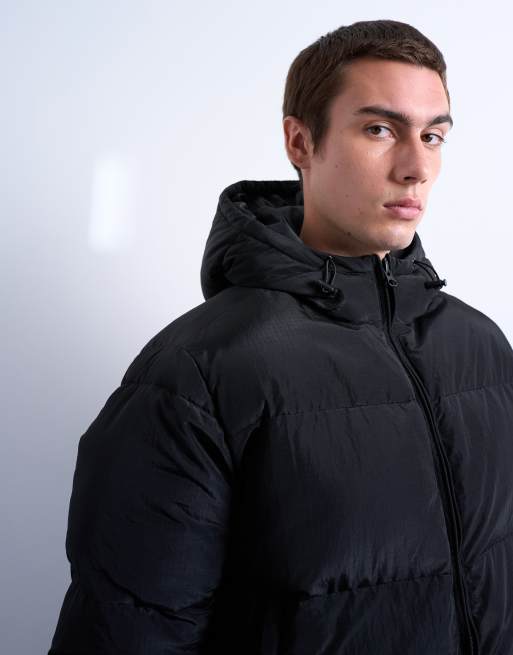 Topman – Ocieplana fakturowana kurtka w czarnym kolorze, 4 z 5