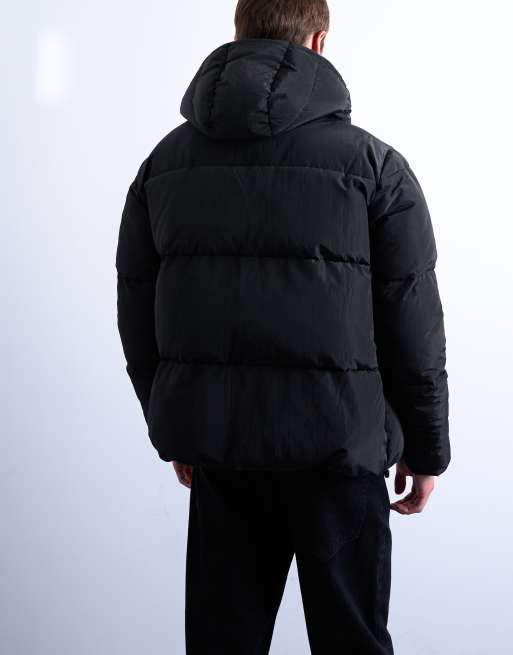 Topman – Ocieplana fakturowana kurtka w czarnym kolorze, 5 z 5