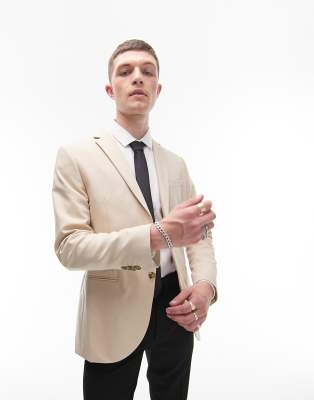 Topman off white suit jacket