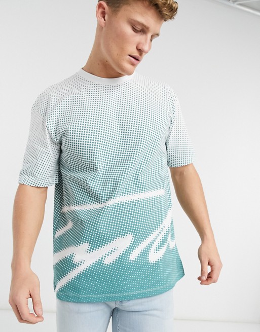 Topman ombre signature t-shirt in green