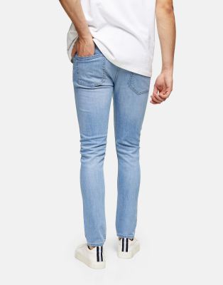 light wash stretch skinny jeans