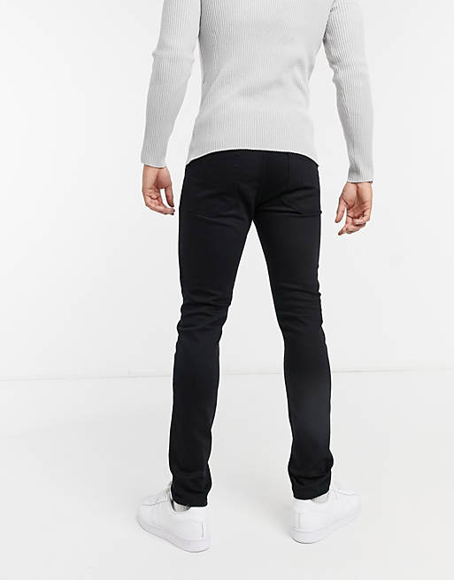 Jeans Topman organic cotton blend stretch skinny jeans in black 