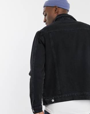 topman denim jacket black