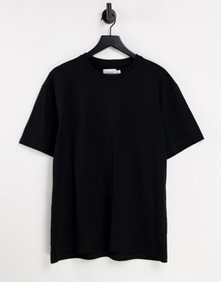 Topman organic oversize fit t-shirt in black