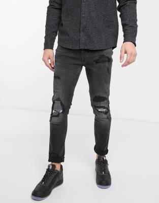 topman black skinny jeans